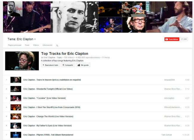 Clapton 650x469 - El nuevo Youtube (de nuevo...)